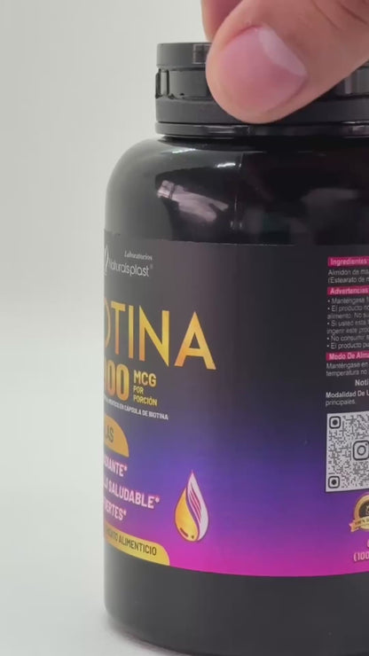 BIOTINA X 100 CAP/  SALUD DE LA PIEL Y CABELLO.
