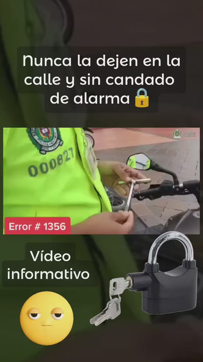 CANDADO ALARMA PARA MOTOS .EN ACERO